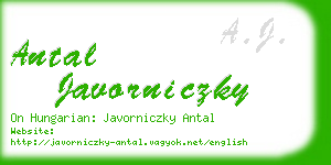 antal javorniczky business card